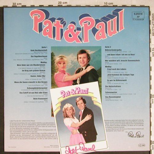 Pat & Paul: Wenn die Sonne erwacht i.d.Bergen, Telefunken(6.25518 AP), D, woc, 1983 - LP - H8054 - 7,50 Euro