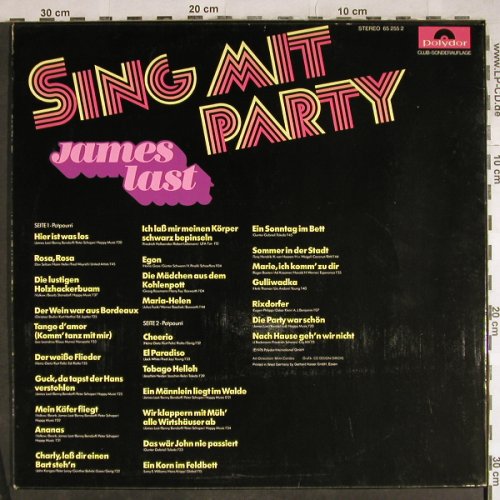 Last,James: Sing Mit Party, Club-Sonderauflage, Polydor(65 255 2), D, 1976 - LP - H8056 - 6,00 Euro