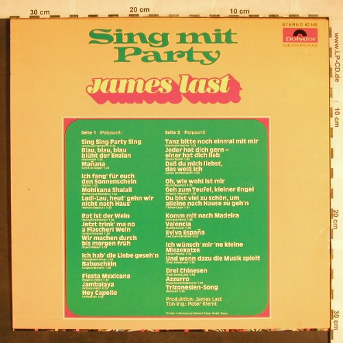 Last,James: Sing Mit Party, Club-Sonderauflage, Polydor(62 449), D, 1973 - LP - H8063 - 7,50 Euro