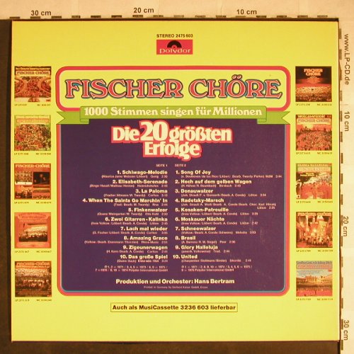 Fischer Chöre: Die 20 Größten Erfolge, Polydor(2475 603), D,  - LP - H8258 - 5,00 Euro