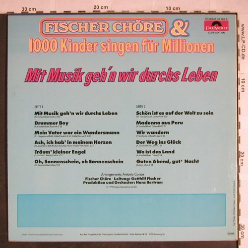 Fischer Chöre: Mit Musik geh'n wir durch's Leben, Polydor(34 968 8), D DSC-Ed., 1979 - LP - H8261 - 6,00 Euro
