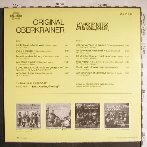 Original Oberkrainer Avsenik: Mit Polka und Walzer durch die Welt, Telefunken(SLE 14 610-P), D,  - LP - H8403 - 7,50 Euro