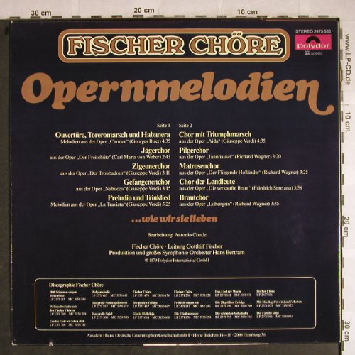 Fischer Chöre: Opernmelodien, Polydor(2475 633), D, co, 1979 - LP - H8512 - 5,00 Euro