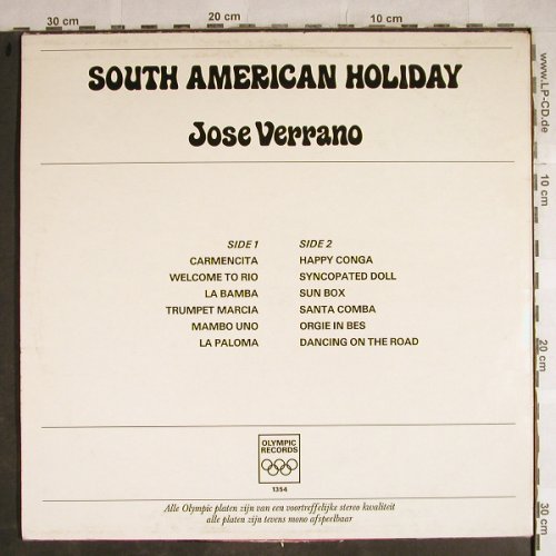 Verrano,Jose: South American Holiday, Olympic Records(1354), NL,vg+/vg+,  - LP - H8693 - 6,00 Euro
