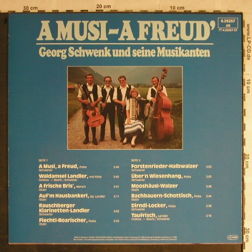 Schwenk,Georg  & seine Musikanten: A Musi-A Freud', Telefunken(6.25257 AS), D, 1982 - LP - H8999 - 6,00 Euro