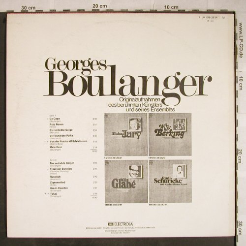 Boulanger,Georges: Originalaufn. des berühmt.Künstlers, MFP, woc(M 048-28 541), D, m-/vg+,  - LP - H9194 - 9,00 Euro