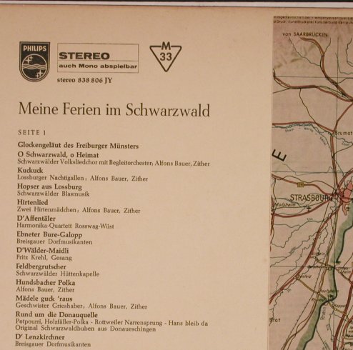 V.A.Meine Ferien Im Schwarzwald: 29 Tr., Foc, vg+/m-, Philips(838 806 JY), NL,Mono,  - LP - H9212 - 9,00 Euro