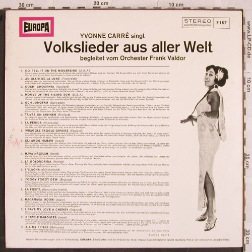 Carre,Yvonne: Singt Folklore aus...,Frank Valdor, Europa(E 187), D,  - LP - H9740 - 7,50 Euro