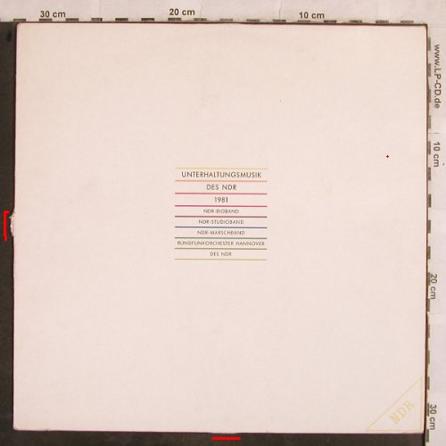 V.A.Unterhaltungsmusik des NDR 1981: Bigband,Studio,Marschband..., NDR(F 667.625), D, m-/vg+, 1981 - LP - H9931 - 9,00 Euro