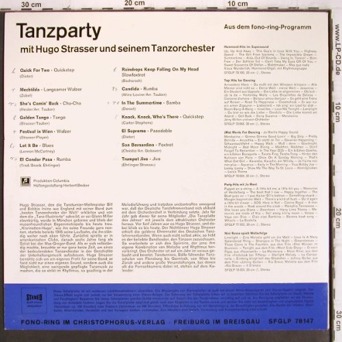 Strasser,Hugo & Tanz-Orch.: Tanzparty mit, woc, Fono-Ring(SFGLP 78 147), D,  - LP - V1014 - 5,00 Euro