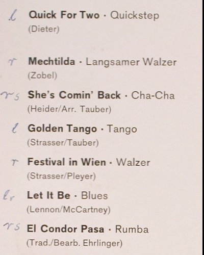 Strasser,Hugo & Tanz-Orch.: Tanzparty mit, woc, Fono-Ring(SFGLP 78 147), D,  - LP - V1014 - 5,00 Euro