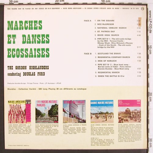 Gordon Highlanders: Marches et Danses Ecossaises, Musidisc (30 CV 1078), F Typ: LP Best.-Nr.: V1074 Preis: 6,00 Euro