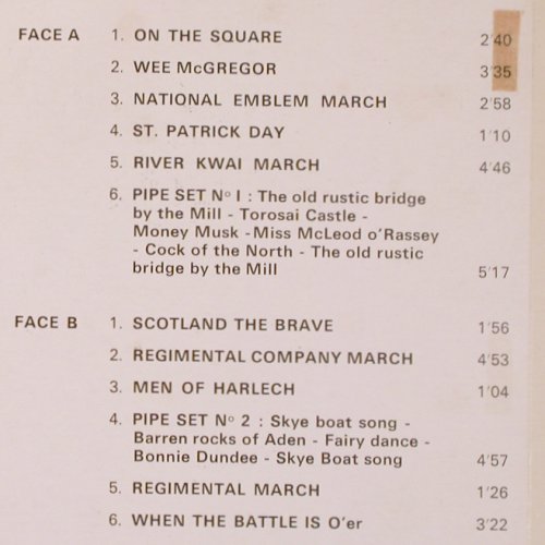 Gordon Highlanders: Marches et Danses Ecossaises, Musidisc (30 CV 1078), F Typ: LP Best.-Nr.: V1074 Preis: 6,00 Euro
