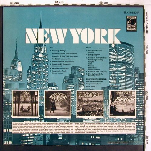 Chacksfield,Frank & his Orch.: New York, Decca (SLK 16 880-P), D Typ: LP Best.-Nr.: V1110 Preis: 7,50 Euro