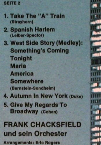 Chacksfield,Frank & his Orch.: New York, Decca (SLK 16 880-P), D Typ: LP Best.-Nr.: V1110 Preis: 7,50 Euro