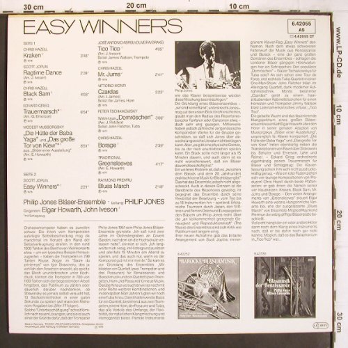 Jones,Philip - Bläserensemble: Easy Winners, Decca (6.42055 AS), D, 1979 Typ: LP Best.-Nr.: V1111 Preis: 7,50 Euro
