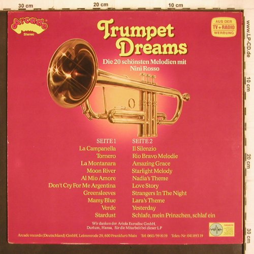 Rosso,Nino: Trumpet Dream, Arcade (ADEG 53), D, 1978 Typ: LP Best.-Nr.: V1177 Preis: 6,00 Euro