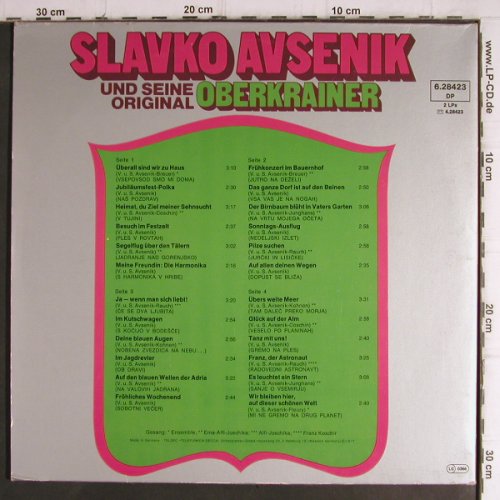 Avsenik,Slavko & Orig.Oberkrainer: 25 Jahre - Überall sind wir Zuhaus, Telefunken (6.28423 DP), D, Foc, 1977 Typ: 2LP Best.-Nr.: V1304 Preis: 6,00 Euro