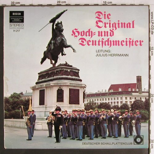 Original Hoch- und Deutschmeister: Leitung: Julius Herrmann, Decca Clubpressung(H 217), D,  - LP - V1305 - 6,00 Euro
