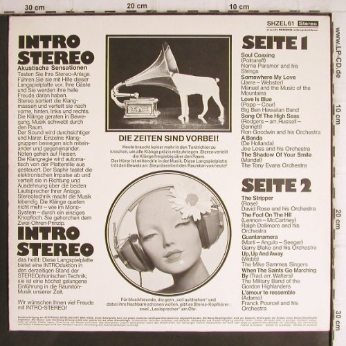 V.A.Intro Stereo: Die Zeiten sind Vorbei, HörZu (SHZEL 61), D Typ: LP Best.-Nr.: V1368 Preis: 5,00 Euro