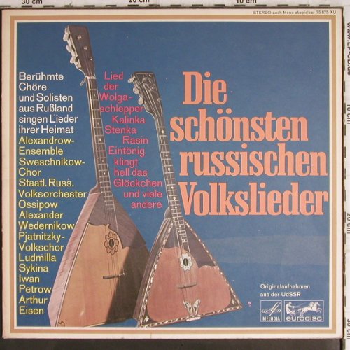 V.A.Die schönsten russ.Volkslieder: Berühmte Chöre u.Solisten... Foc, Eurodisc (75 575 XU), D Typ: LP Best.-Nr.: V1372 Preis: 6,00 Euro