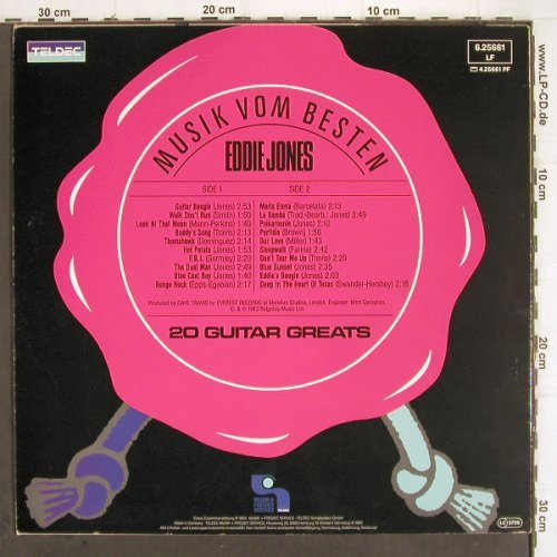 Jones,Eddie: 20 Guitar Greats (instrum.), Teldec (6.25661 LF), D, 1983 Typ: LP Best.-Nr.: V137 Preis: 5,00 Euro