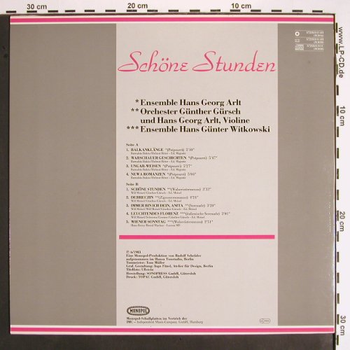 V.A.So klag es damals i.Cafehaus 1: Schöne Stunden, Monopol (57235312 AH), D, 1983 Typ: LP Best.-Nr.: V1519 Preis: 7,50 Euro