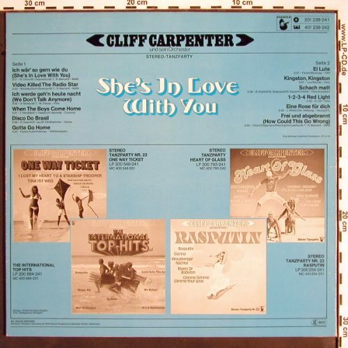 Carpenter,Cliff und s. Orch.: She's in Love with you, Hansa (201 238-241), D, 1979 Typ: LP Best.-Nr.: V1539 Preis: 6,00 Euro