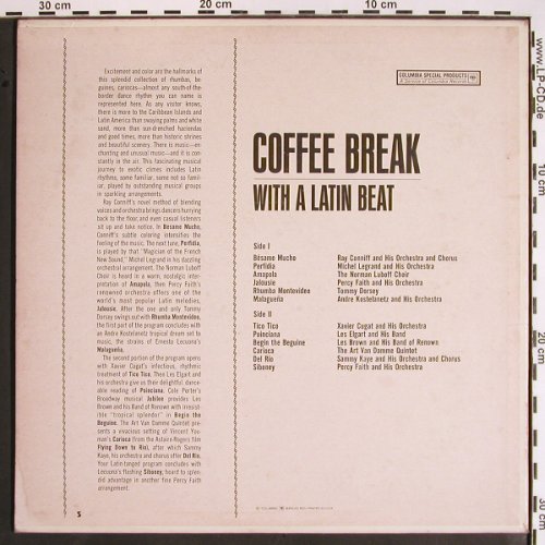 V.A.Coffee Break with a Latin Beat: Ray Conniff..Percy Faith, m-/vg+, Columbia (XTV 82076), US Typ: LP Best.-Nr.: V1544 Preis: 7,50 Euro
