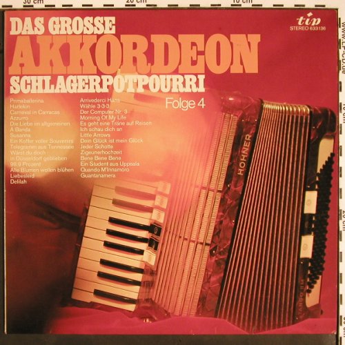 Gürsch,Günther & Akkord.Rhythmiker: Das gr.Akkordeon Schlager Potpourri, Tip (633 136), D, Folge 4, 1969 Typ: LP Best.-Nr.: V1552 Preis: 5,00 Euro