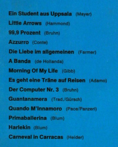 Gürsch,Günther & Akkord.Rhythmiker: Das gr.Akkordeon Schlager Potpourri, Tip (633 136), D, Folge 4, 1969 Typ: LP Best.-Nr.: V1552 Preis: 5,00 Euro