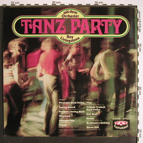 Livingstone,Roy  mit dem Orchester: Tanzparty, Karussell(2430 071), D, 1972 - LP - V1590 - 5,00 Euro