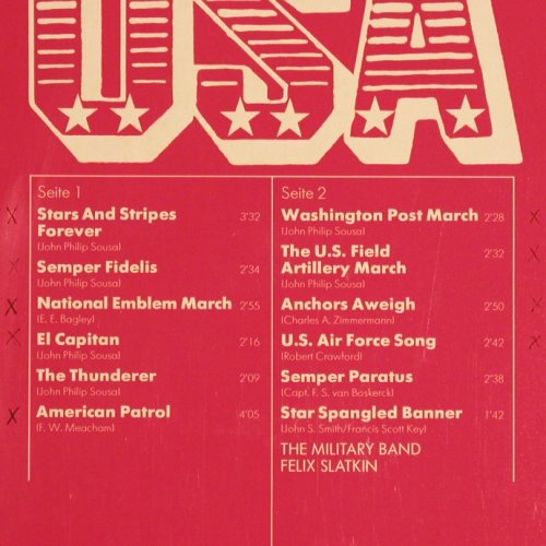 Slatkin,Felix - Military Band: USA,(1958)  m /vg+, woc, Odeon(038-85 671), D,  - LP - V1598 - 4,00 Euro