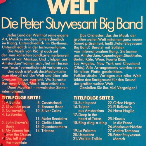 Peter Stuyvesant Big Band: Der Sound der gr.weiten Welt, Hello Weber Verlag (PST1653/01), D Typ: LP Best.-Nr.: V1602 Preis: 7,50 Euro