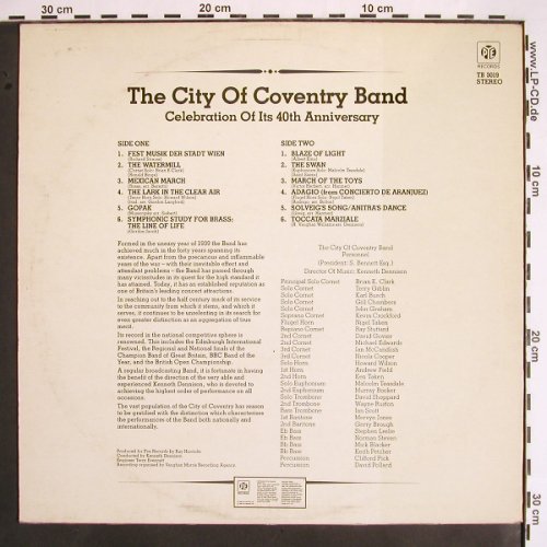 City of Coventry Band: In a Celebr.of its 40th Anniversary, PYE (TB 3019), UK, 1980 Typ: LP Best.-Nr.: V1612 Preis: 7,50 Euro