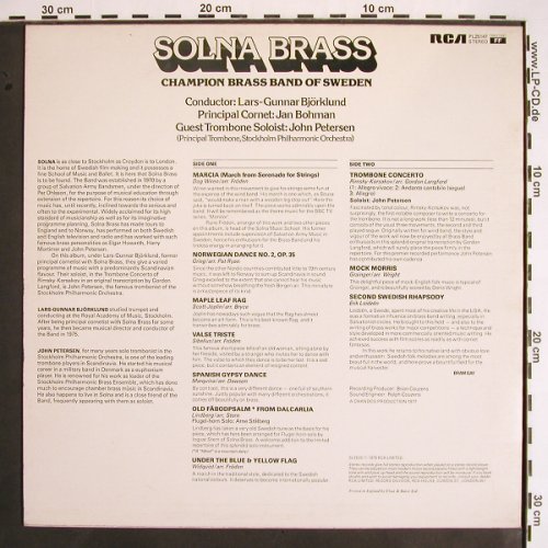 Swedish Champions / Solna Brass: Cond. Lars-Gunnar Björklund, RCA(PL 25147), UK, 1978 - LP - V1613 - 7,50 Euro