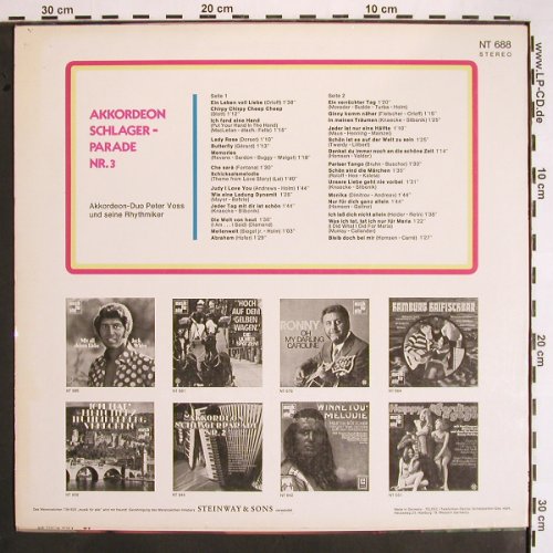 Voss,Peter - Akkordeon Duo,Rhythm.: Akkordeon Schlagerparade Nr.3, Telefunken (NT 688), D Typ: LP Best.-Nr.: V1647 Preis: 5,00 Euro