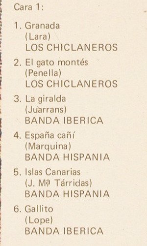 V.A.Su Majestad... El Pasodoble: Los Chiclaneros...Banda Hispania, Fontana(6429 039), E,  - LP - V2268 - 6,00 Euro