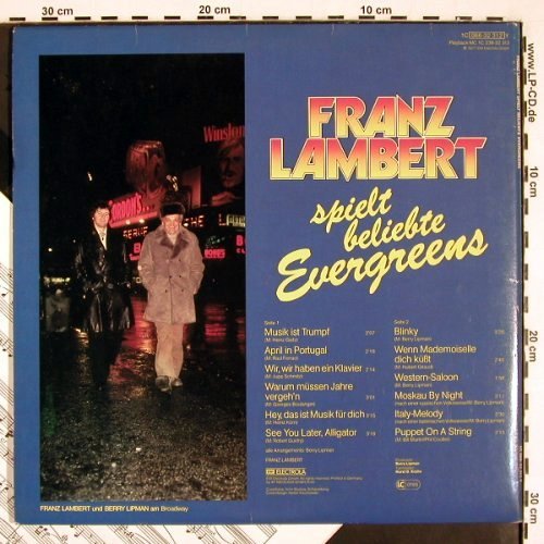 Lambert,Franz: sp.Beliebte Evergreens, Notenheft, EMI(066-32 312), D, Foc, 1977 - LP - V2289 - 7,50 Euro