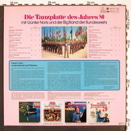 Noris,Günther & Big Band: Die Tanzplatte des Jahres 80'(neu), Ariola (200 977-365), D, 1980 Typ: LP Best.-Nr.: V2376 Preis: 6,00 Euro