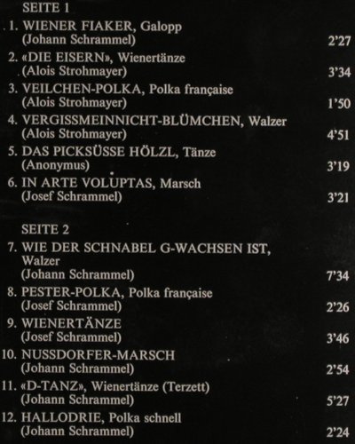 Klassisches Wiener Schrammelquartet: Schrammel-Musik für Strauss, Foc, Tudor(73016), CH, 1978 - LP - V2386 - 7,50 Euro