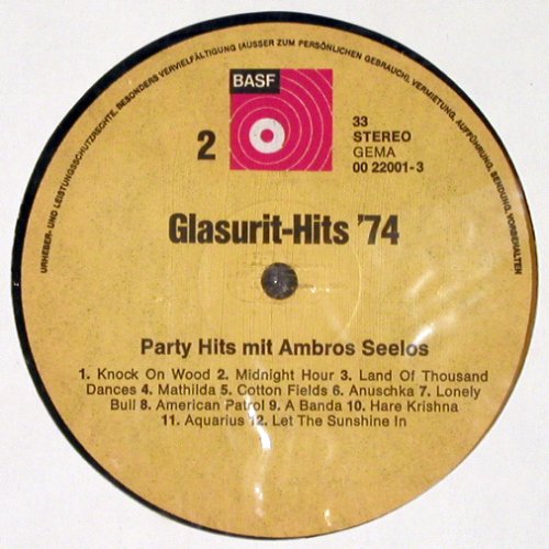 V.A.Glasurit  Hits'74: Hits von Frank James/AmbrosSeelos, BASF(00 22001-3), D, 1974 - LP - V2398 - 7,50 Euro