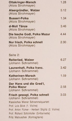Klassisches Wiener Schrammelquartet: Wüst a Piksiass Hölzl Hean ?, Vienna Disc(E 88 296), A,  - LP - V2441 - 9,00 Euro