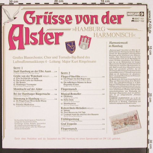 Luftwaffenmusikkorps 4: Grüsse von der Alster, Ringelmann, Phonogram Special Proj. (0647 151), D Typ: LP Best.-Nr.: V2460 Preis: 6,00 Euro