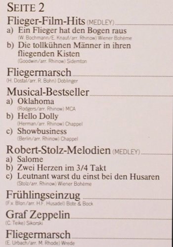 Luftwaffenmusikkorps 4: Grüsse von der Alster, Ringelmann, Phonogram Special Proj. (0647 151), D Typ: LP Best.-Nr.: V2460 Preis: 6,00 Euro