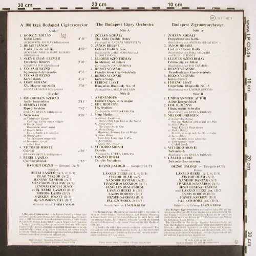 Budapest Gipsy Orchestra: Same, Laszlo Berki, Hungaroton(SLPD 10233), H, 1989 - LP - V2493 - 7,50 Euro