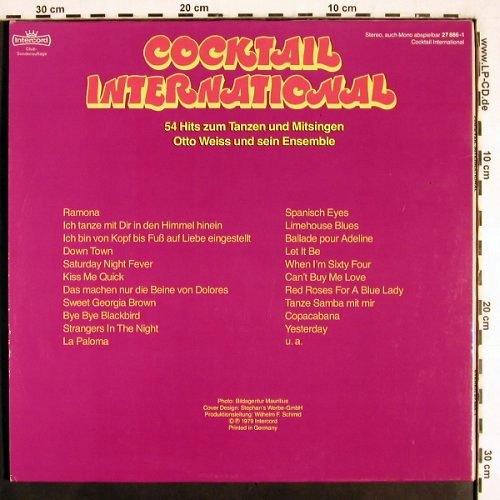 Weiss,Otto und sein Ensemble: Cocktail International,54-Hits..Foc, Intercord(27 886-1), D, DSC, 1979 - 2LP - V2498 - 7,50 Euro