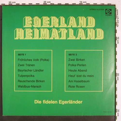 Fidelen Egerländer: Egerland Heimatland, m-/vg+, e-point(KLS 8132), D,  - LP - V2500 - 5,00 Euro