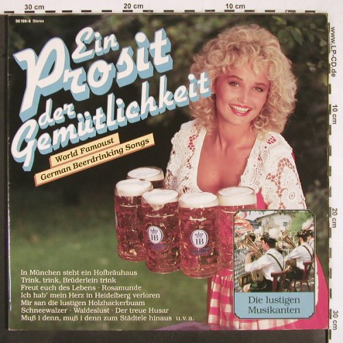 V.A.Ein Prosit der Gemütlichkeit: World Famoust German Beerdrinking.., Sonocord(36 199-8), D, 1987 - 2LP - V2511 - 6,00 Euro