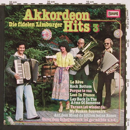 Fidelen Limburger: Akkordeon Hits 3, Europa(111 088.8), D, 1977 - LP - V2584 - 5,00 Euro